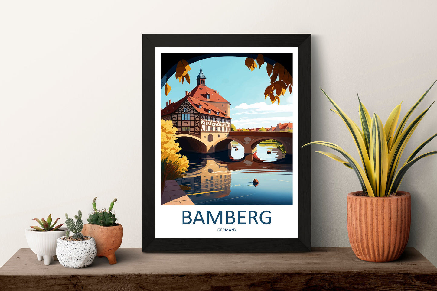 Bamberg Travel Print Wall Art Bamberg Wall Hanging Home Décor Bamberg Gift Art Lovers Germany Art Lover Gift Bamberg Art Bamberg Travel Gift