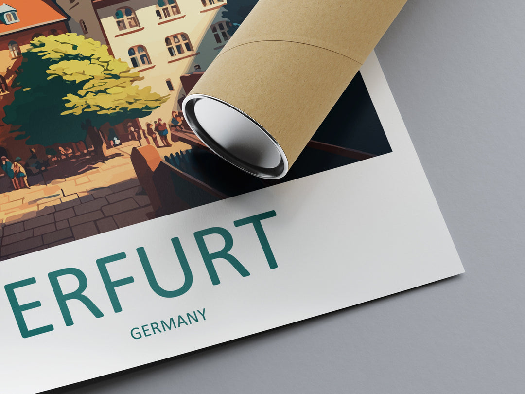 Erfurt Travel Print Wall Art Erfurt Wall Hanging Home Décor Erfurt Gift Art Lovers Germany Art Lover Gift Erfurt Art Erfurt Travel Gift