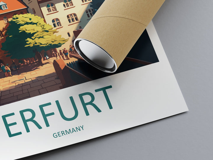 Erfurt Travel Print Wall Art Erfurt Wall Hanging Home Décor Erfurt Gift Art Lovers Germany Art Lover Gift Erfurt Art Erfurt Travel Gift