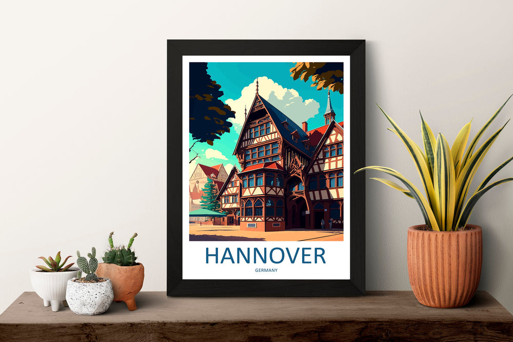 Hannover Travel Print Wall Art Hannover Wall Hanging Home Décor Hannover Gift Art Lovers Germany Art Lover Gift Hannover Art Travel Gift