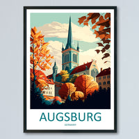 Augsburg Travel Print Wall Art Augsburg Wall Hanging Home Décor Augsburg Gift Art Lovers Germany Art Lover Gift Augsburg Art Travel Gift