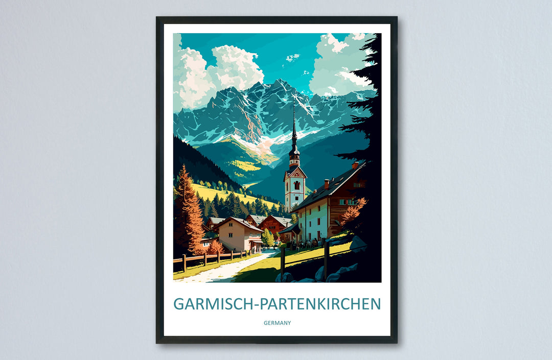 Garmisch-Partenkirchen Travel Print Wall Art Garmisch-Partenkirchen Wall Hanging Home Décor Garmisch-Partenkirchen Gift Art Lovers Germany