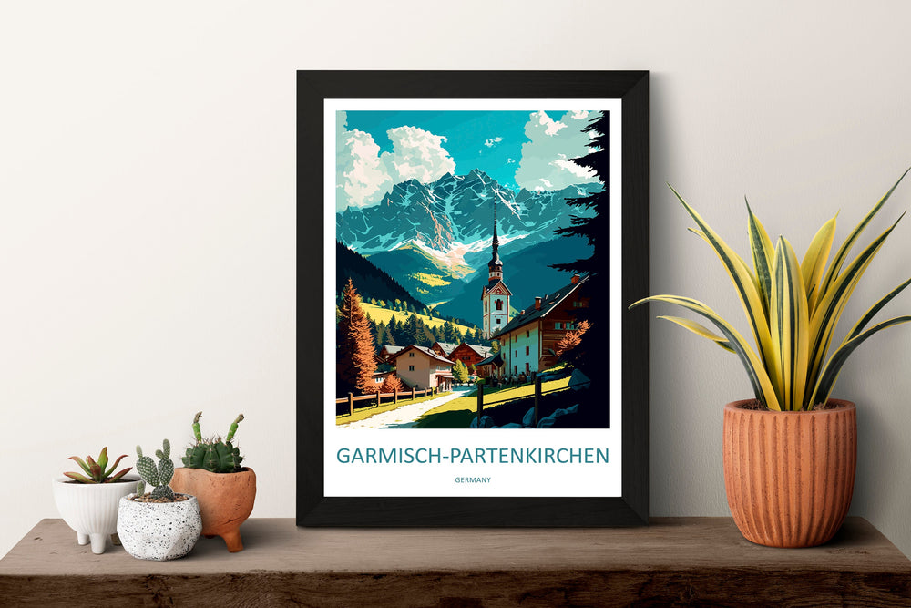 Garmisch-Partenkirchen Travel Print Wall Art Garmisch-Partenkirchen Wall Hanging Home Décor Garmisch-Partenkirchen Gift Art Lovers Germany