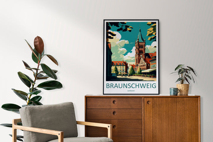 Brunswick Travel Print Wall Art Brunswick Wall Hanging Home Décor Brunswick Gift Art Lovers Germany Art Lover Gift Brunswick Art Travel Gift