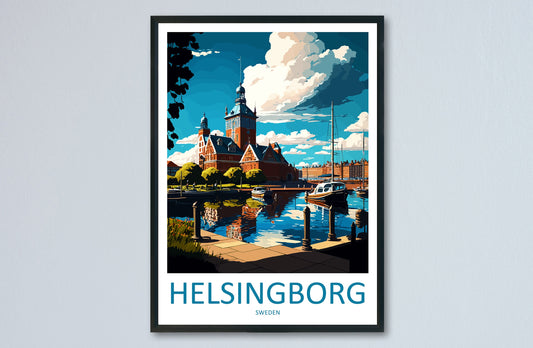 Helsingborg Travel Print Wall Art Helsingborg Wall Hanging Home Décor Helsingborg Gift Art Lovers Sweden Art Lover Gift Helsingborg Travel