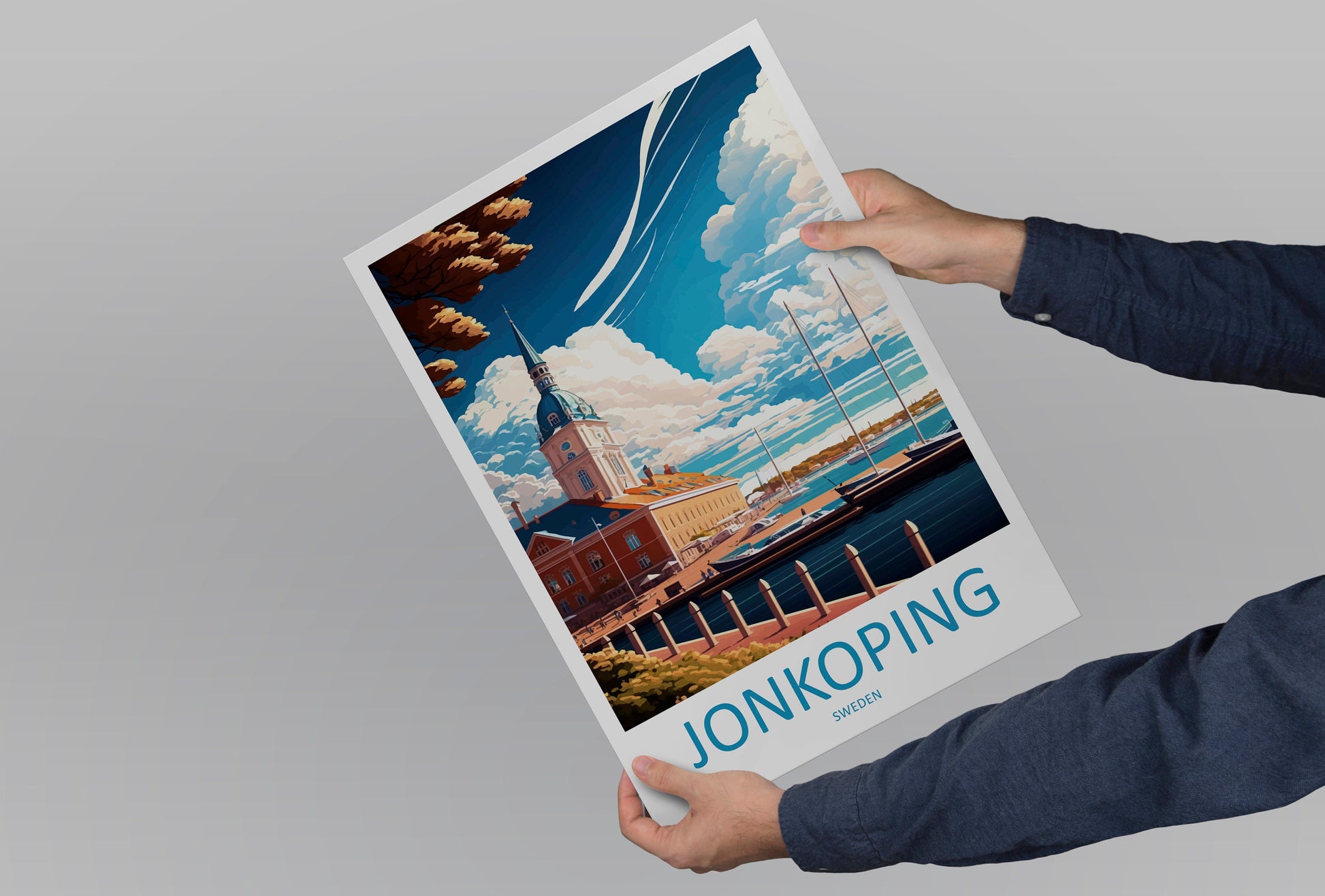 Jonkoping Travel Print Wall Art Jonkoping Wall Hanging Home Décor Jonkoping Gift Art Lovers Sweden Art Lover Gift Jonkoping Travel Art Print