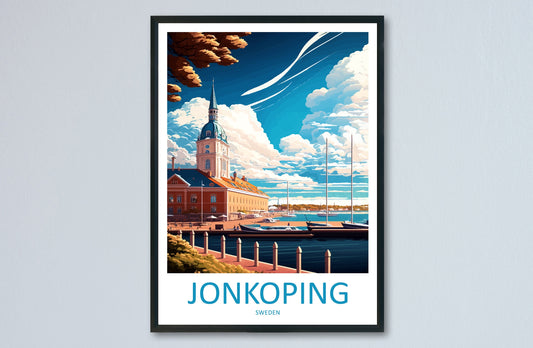 Jonkoping Travel Print Wall Art Jonkoping Wall Hanging Home Décor Jonkoping Gift Art Lovers Sweden Art Lover Gift Jonkoping Travel Art Print