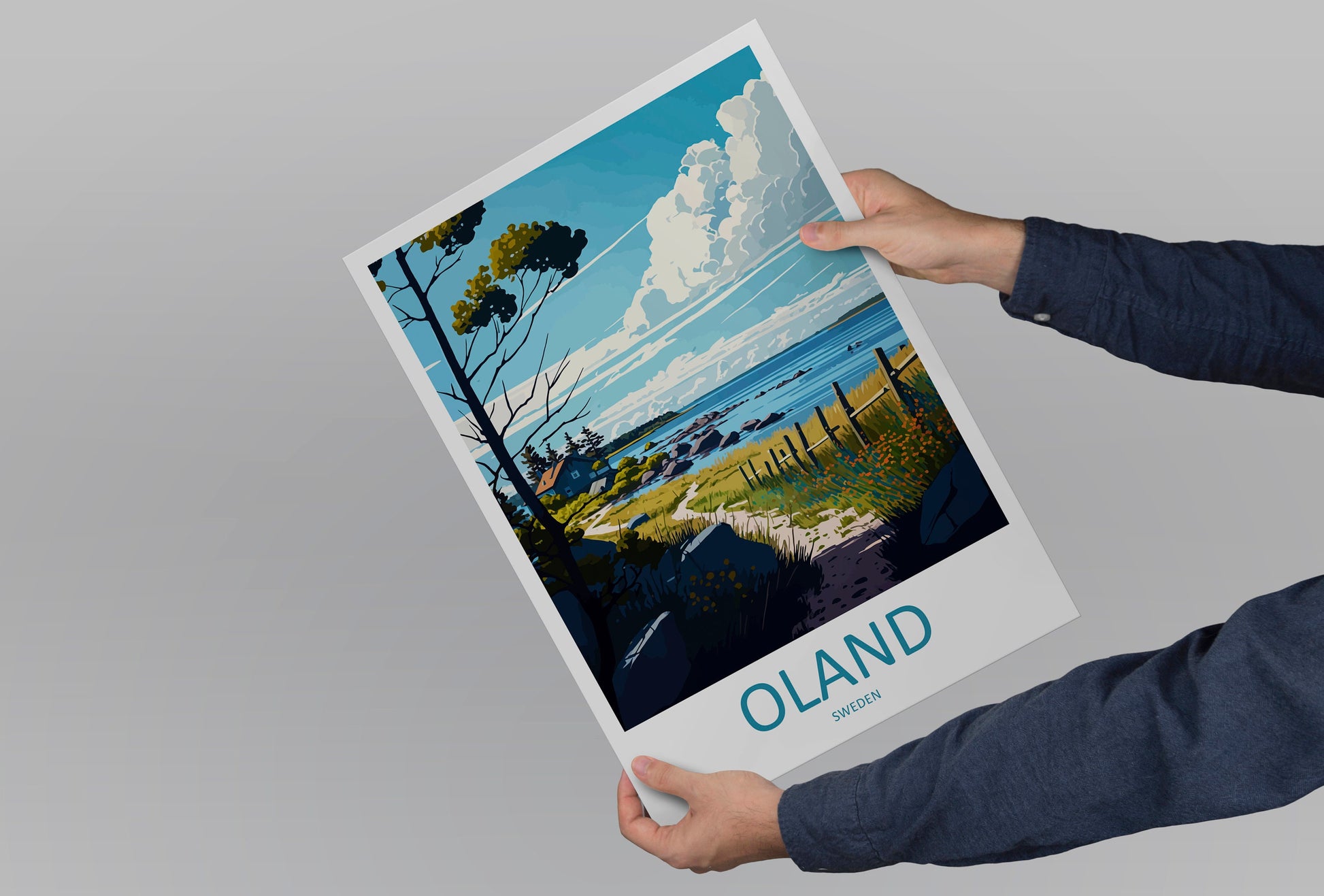 Oland Travel Print Wall Art Oland Wall Hanging Home Décor Oland Gift Art Lovers Sweden Art Lover Gift Oland Travel Art Poster Oland Print