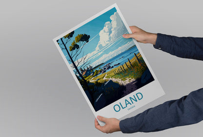 Oland Travel Print Wall Art Oland Wall Hanging Home Décor Oland Gift Art Lovers Sweden Art Lover Gift Oland Travel Art Poster Oland Print