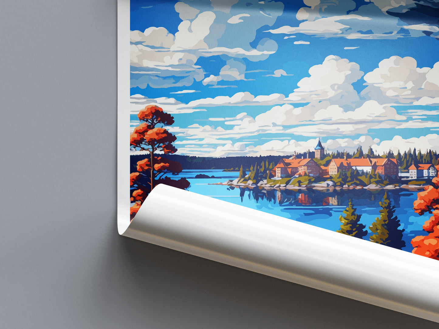 Ostersund Travel Print Wall Art Ostersund Wall Hanging Home Décor Ostersund Gift Art Lovers Sweden Art Lover Gift Ostersund Travel Art