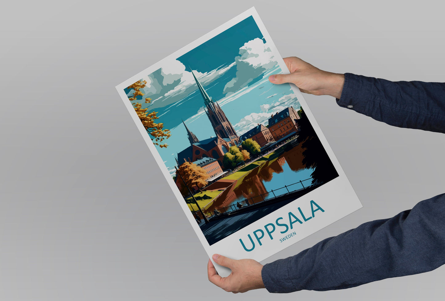 Uppsala Travel Print Wall Art Uppsala Wall Hanging Home Décor Uppsala Gift Art Lovers Sweden Art Lover Gift Uppsala Travel Art Poster