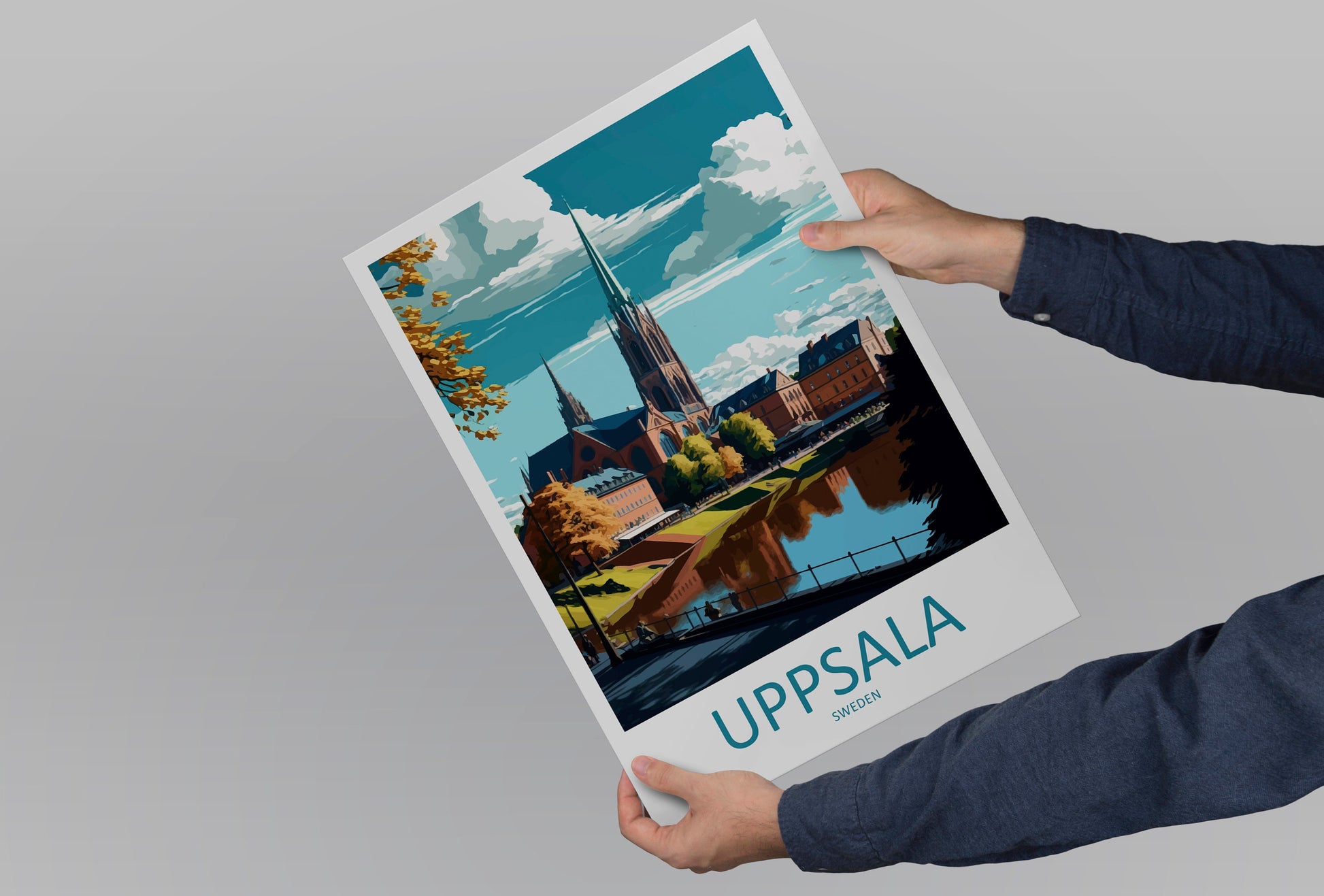 Uppsala Travel Print Wall Art Uppsala Wall Hanging Home Décor Uppsala Gift Art Lovers Sweden Art Lover Gift Uppsala Travel Art Poster