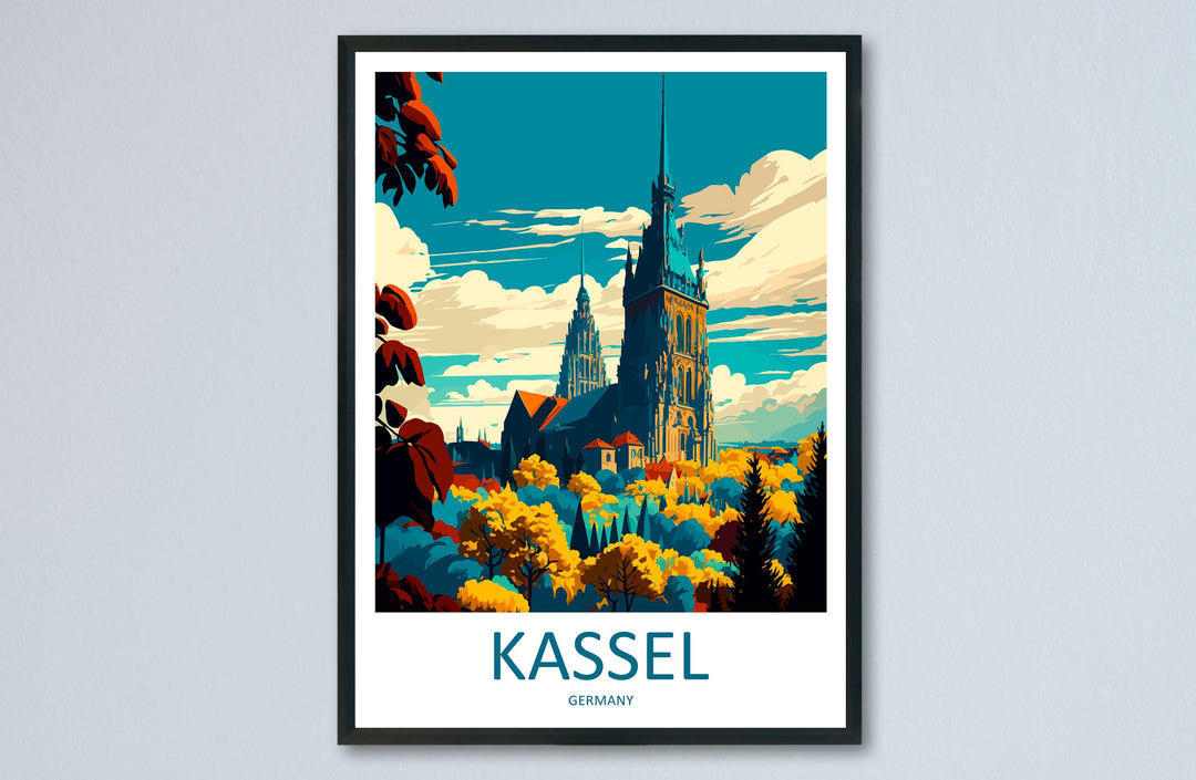 Kassel Travel Print Wall Art Kassel Wall Hanging Home Décor Kassel Gift Art Lovers Germany Art Lover Gift Kassel Art Travel Gift Kassel