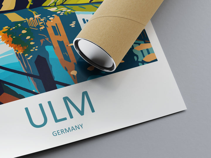 Ulm Travel Print Wall Art Ulm Wall Hanging Home Décor Ulm Gift Art Lovers Germany Art Lover Gift Ulm Art Travel Gift Poster