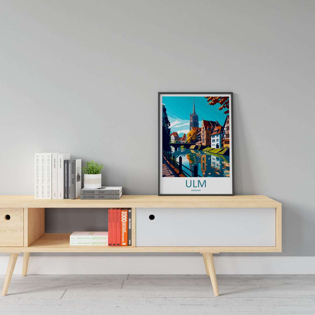 Ulm Travel Print Wall Art Ulm Wall Hanging Home Décor Ulm Gift Art Lovers Germany Art Lover Gift Ulm Art Travel Gift Poster