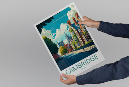 Cambridge Travel Print Wall Art Cambridge Wall Hanging Home Décor Cambridge Gift Art Lovers England Art Lover Gift Cambridge Art Travel