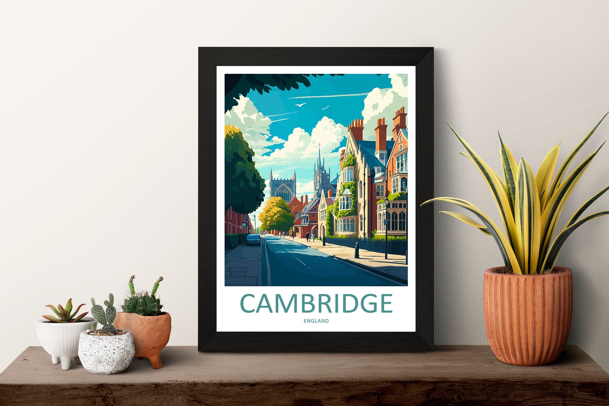 Cambridge Travel Print Wall Art Cambridge Wall Hanging Home Décor Cambridge Gift Art Lovers England Art Lover Gift Cambridge Art Travel
