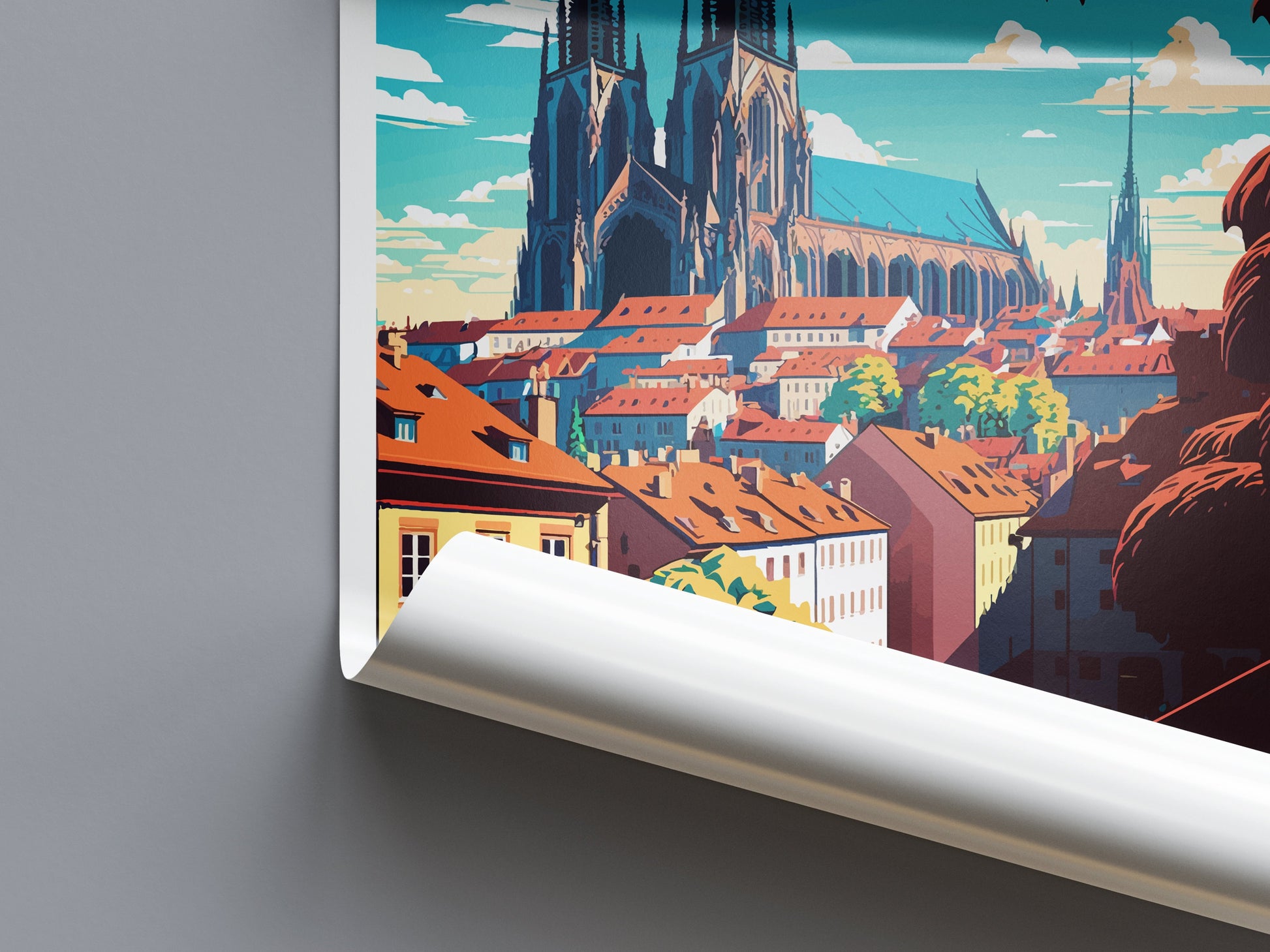 Brno Travel Print Wall Art Brno Wall Hanging Home Décor Brno Gift Art Lovers Czech Republic Art Lover Gift Brno Travel Art Poster