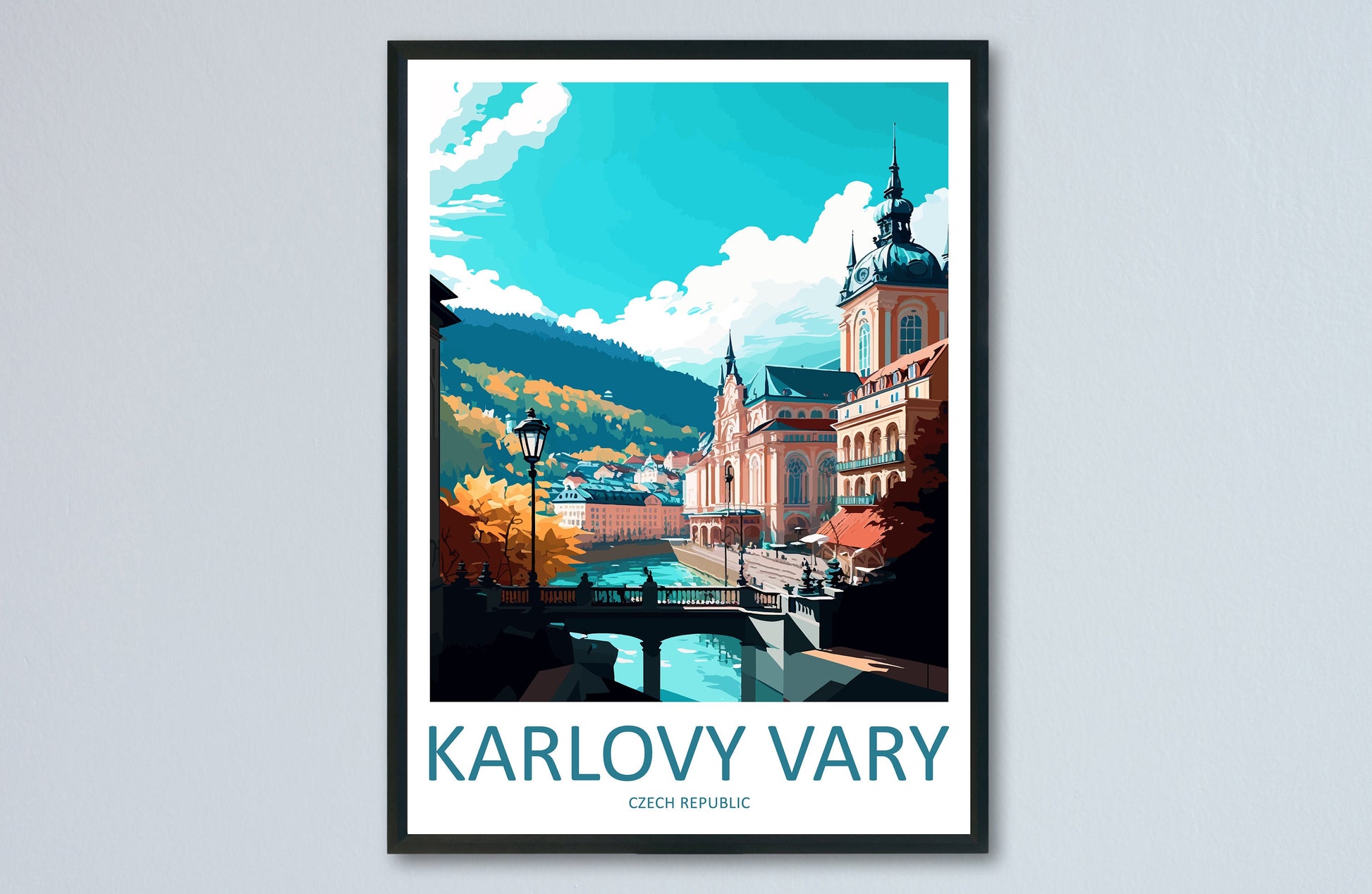 Karlovy Vary Travel Print Wall Art Karlovy Vary Wall Hanging Home Décor Karlovy Vary Gift Art Lovers Czech Republic Art Lover Gift Karlovy