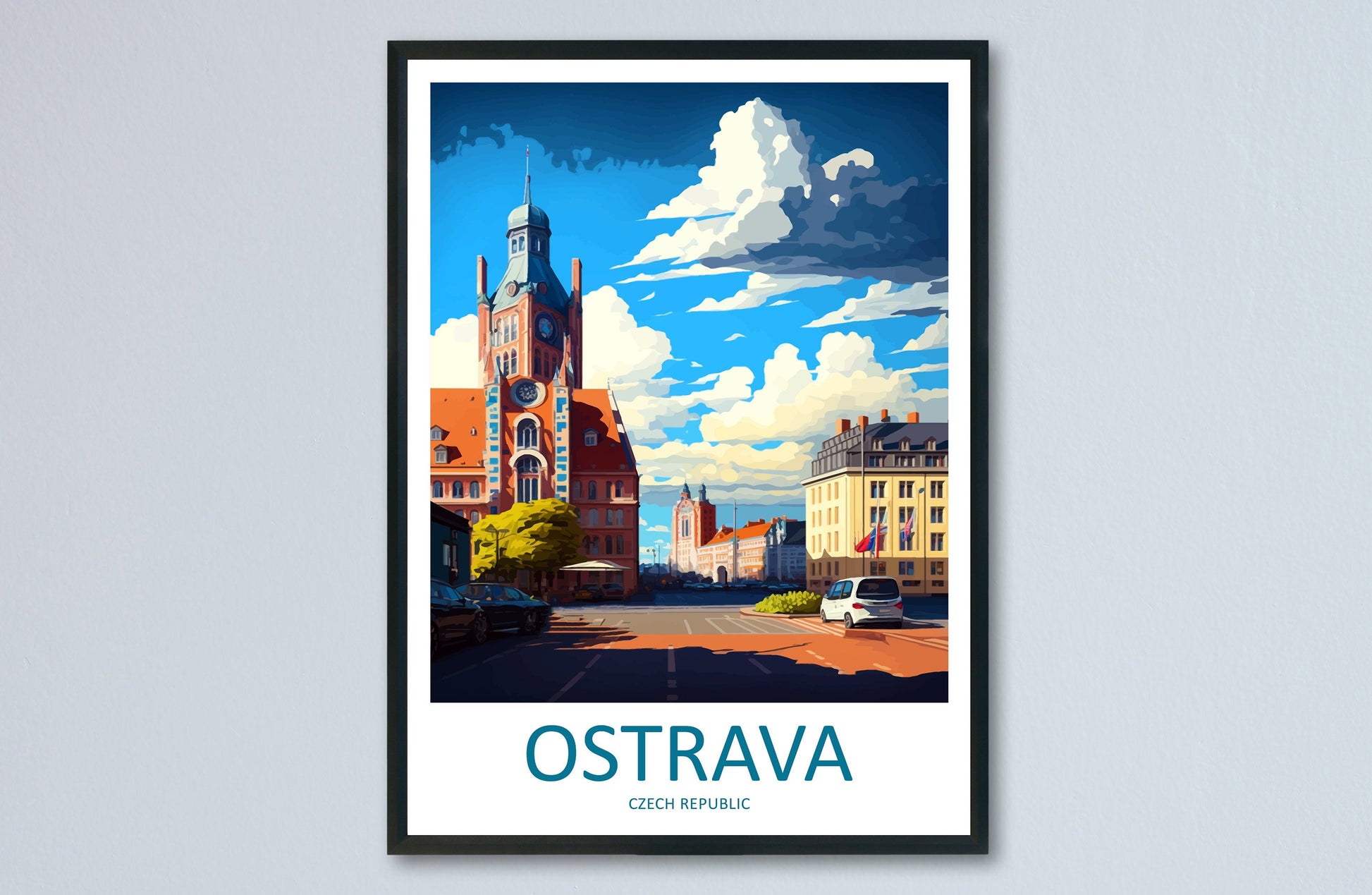 Ostrava Travel Print Wall Art Ostrava Wall Hanging Home Décor Ostrava Gift Art Lovers Czech Republic Art Lover Gift Ostrava Art Decor