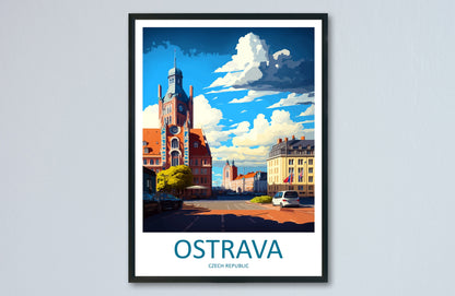 Ostrava Travel Print Wall Art Ostrava Wall Hanging Home Décor Ostrava Gift Art Lovers Czech Republic Art Lover Gift Ostrava Art Decor