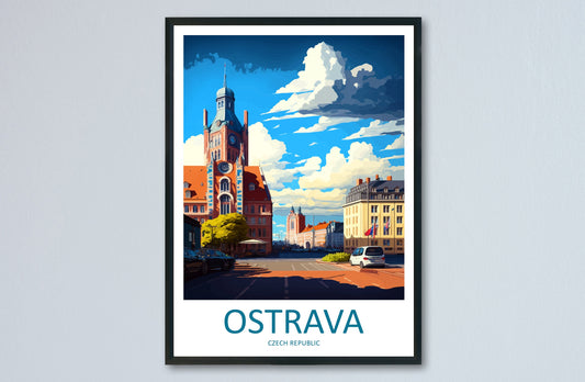 Ostrava Travel Print Wall Art Ostrava Wall Hanging Home Décor Ostrava Gift Art Lovers Czech Republic Art Lover Gift Ostrava Art Decor