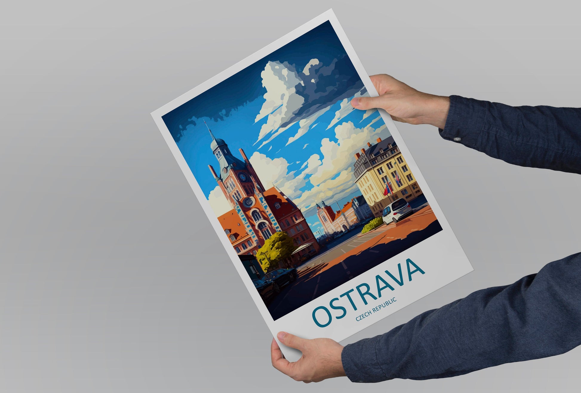 Ostrava Travel Print Wall Art Ostrava Wall Hanging Home Décor Ostrava Gift Art Lovers Czech Republic Art Lover Gift Ostrava Art Decor