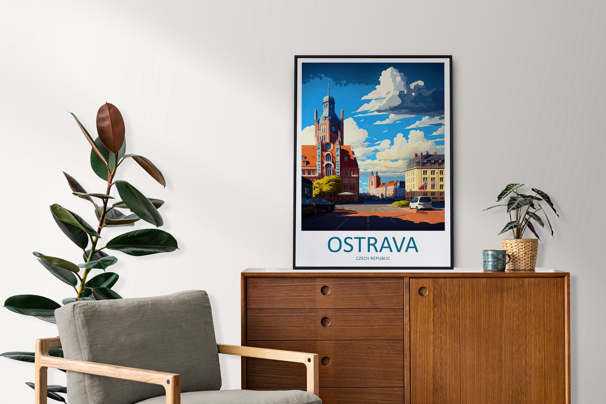 Ostrava Travel Print Wall Art Ostrava Wall Hanging Home Décor Ostrava Gift Art Lovers Czech Republic Art Lover Gift Ostrava Art Decor