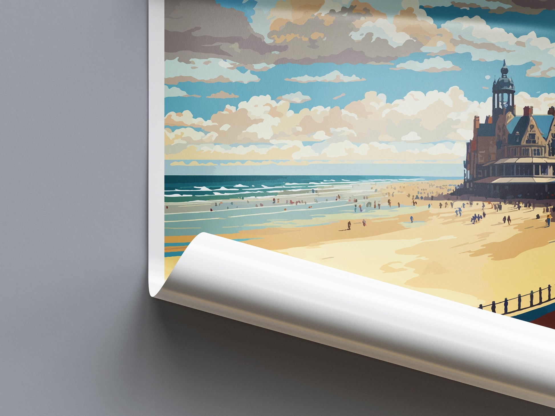 Scheveningen Beach Travel Print Wall Art Scheveningen Beach Wall Hanging Home Décor Scheveningen Beach Gift Art Lovers Netherlands Art Lover