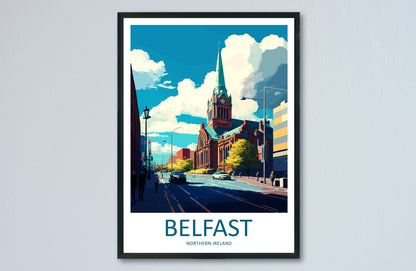 Belfast Travel Print Wall Art Belfast Wall Hanging Home Décor Belfast Gift Art Lovers Ireland Art Lover Gift Belfast Travel Art Gift