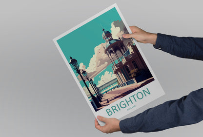 Brighton Travel Print Wall Art Brighton Wall Hanging Home Décor Brighton Gift Art Lovers England Art Lover Gift Brighton Travel Art Gift