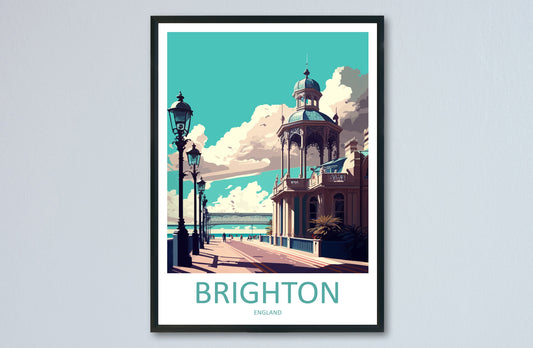 Brighton Travel Print Wall Art Brighton Wall Hanging Home Décor Brighton Gift Art Lovers England Art Lover Gift Brighton Travel Art Gift