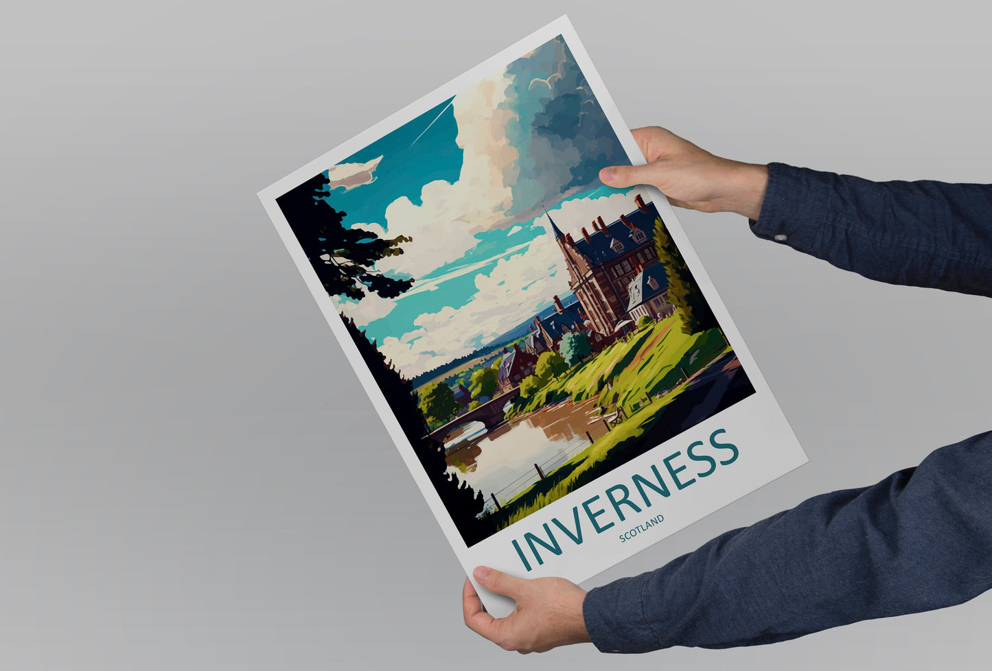 Inverness Travel Print Wall Art Inverness Wall Hanging Home Décor Inverness Gift Art Lovers Scotland Art Lover Gift Inverness Travel Art