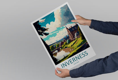 Inverness Travel Print Wall Art Inverness Wall Hanging Home Décor Inverness Gift Art Lovers Scotland Art Lover Gift Inverness Travel Art