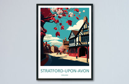 Stratford-upon-avon Travel Print Wall Art Stratford-upon-avon Wall Hanging Home Décor Stratford-upon-avon Gift Art Lovers England Art Lover