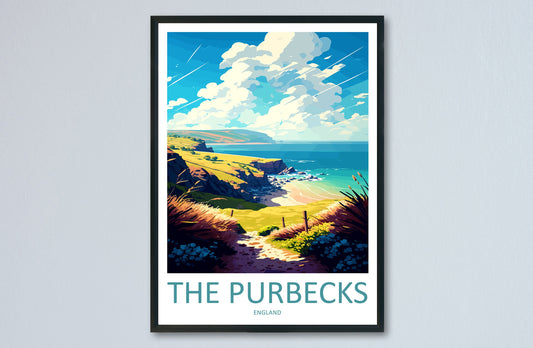 The Purbecks Travel Print Wall Art The Purbecks Wall Hanging Home Décor The Purbecks Gift Art Lovers England Art Lover Gift The Purbecks