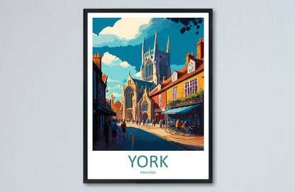 York Travel Print Wall Art York Wall Hanging Home Décor York Gift Art Lovers England Art Lover Gift York City England Travel Art Gift