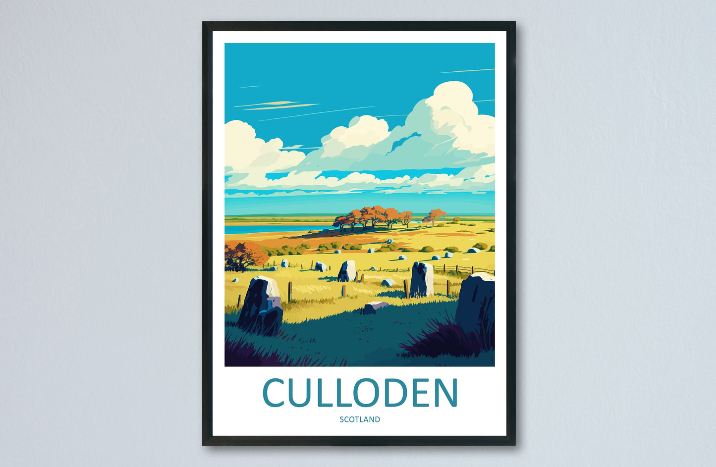 Culloden Travel Print Wall Art Culloden Wall Hanging Home Décor Culloden Gift Art Lovers Scotland Art Lover Gift Culloden Travel Artwork