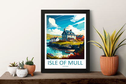 Isle Of Mull Travel Print Wall Art Isle Of Mull Wall Hanging Home Décor Isle Of Mull Gift Art Lovers Scotland Art Lover Gift Isle Of Mull