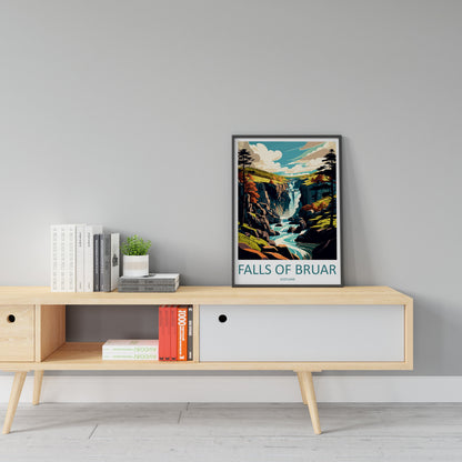 Falls Of Bruar Travel Print Wall Art Falls Of Bruar Wall Hanging Home Décor Falls Of Bruar Gift Art Lovers Scotland Art Lover Gift Bruar Art
