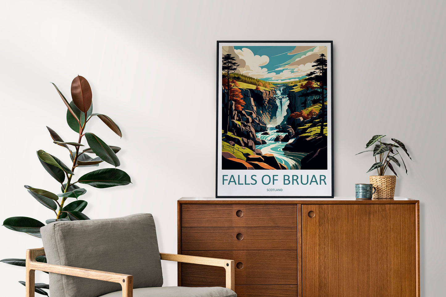 Falls Of Bruar Travel Print Wall Art Falls Of Bruar Wall Hanging Home Décor Falls Of Bruar Gift Art Lovers Scotland Art Lover Gift Bruar Art
