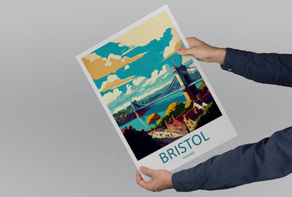 Bristol Travel Print Wall Art Bristol Wall Hanging Home Décor Bristol Gift Art Lovers England Art Lover Gift Bristol Bridge City Art Print