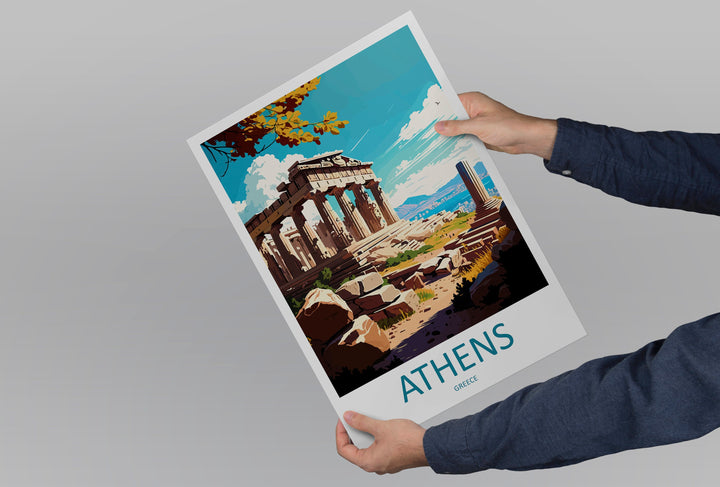 Athens Travel Print Wall Art Athens Greece Wall Hanging Home Decoration Athens Gift Art Lovers Wall Art Print Athens Greece Wall Poster Art