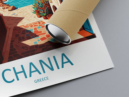 Chania Travel Print Wall Art Chania Greece Wall Hanging Home Decoration Chania Gift Art Lovers Wall Art Print Chania Greece Wall Poster Art