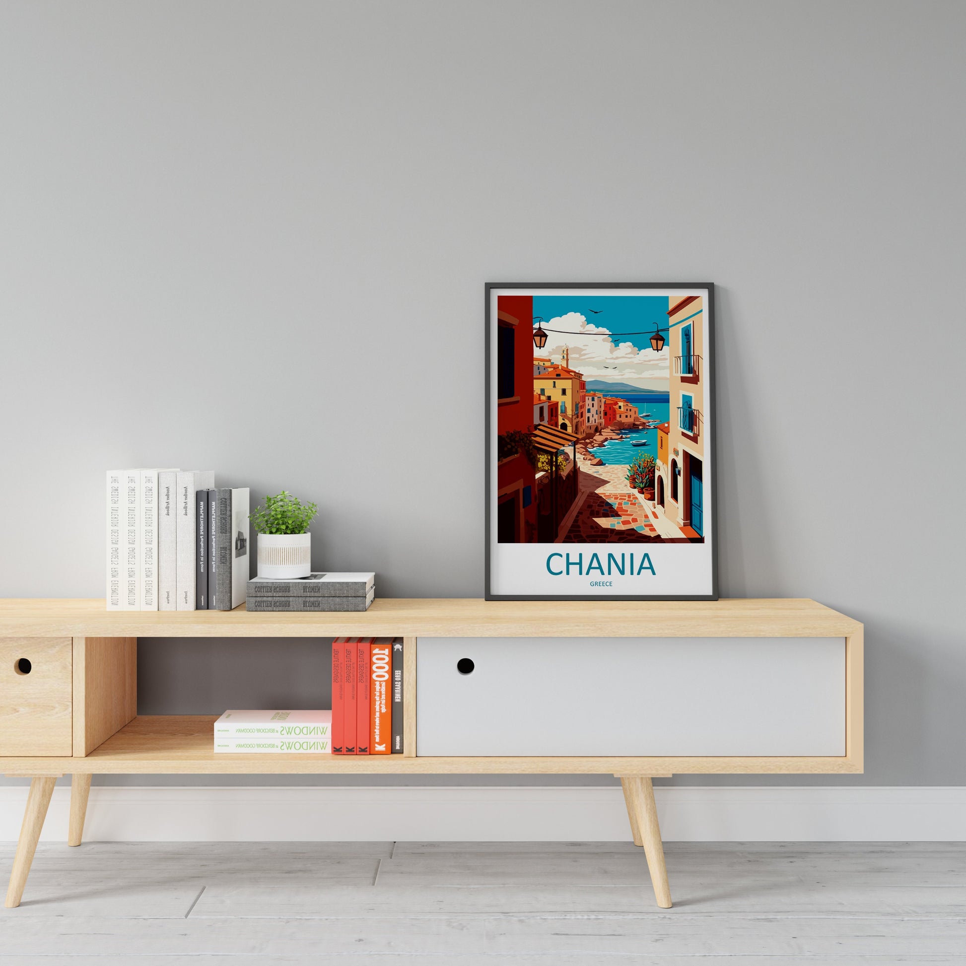 Chania Travel Print Wall Art Chania Greece Wall Hanging Home Decoration Chania Gift Art Lovers Wall Art Print Chania Greece Wall Poster Art