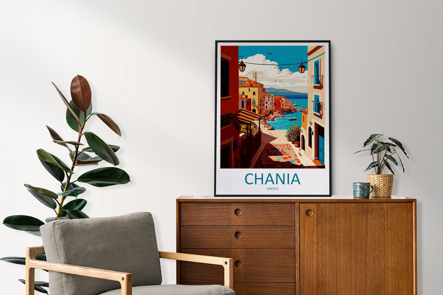 Chania Travel Print Wall Art Chania Greece Wall Hanging Home Decoration Chania Gift Art Lovers Wall Art Print Chania Greece Wall Poster Art