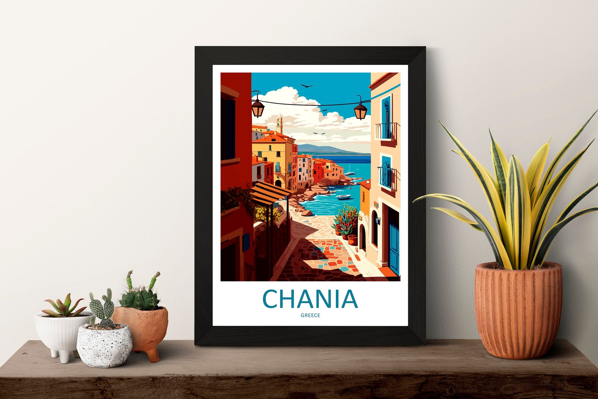 Chania Travel Print Wall Art Chania Greece Wall Hanging Home Decoration Chania Gift Art Lovers Wall Art Print Chania Greece Wall Poster Art