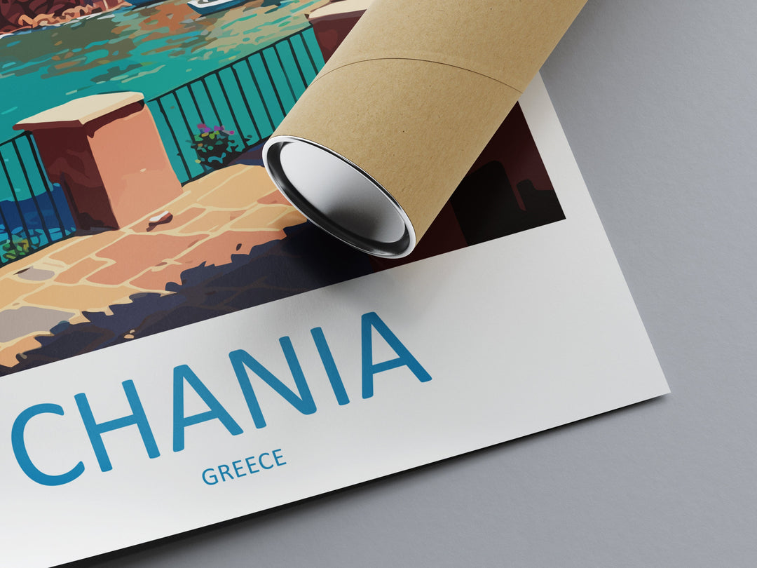 Chania Travel Print Wall Art Chania Greece Wall Hanging Home Decoration Chania Gift Art Lovers Wall Art Print Chania Greece Wall Poster Art