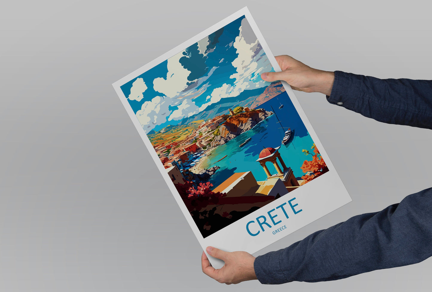 Crete Travel Print Wall Art Crete Greece Wall Hanging Home Decoration Crete Gift Art Lovers Wall Art Print Crete Greece Wall Poster Art