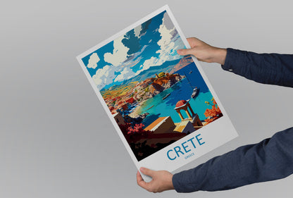 Crete Travel Print Wall Art Crete Greece Wall Hanging Home Decoration Crete Gift Art Lovers Wall Art Print Crete Greece Wall Poster Art